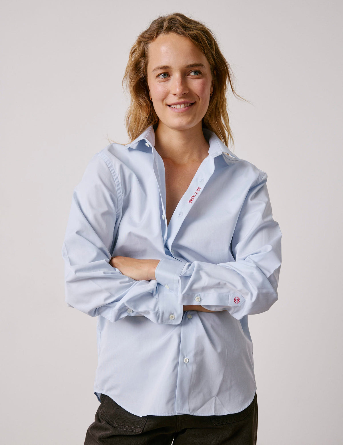 Chemise mixte  Je t'aime  bleue