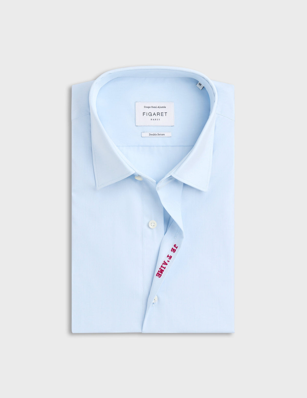 Chemise mixte  Je t'aime  bleue