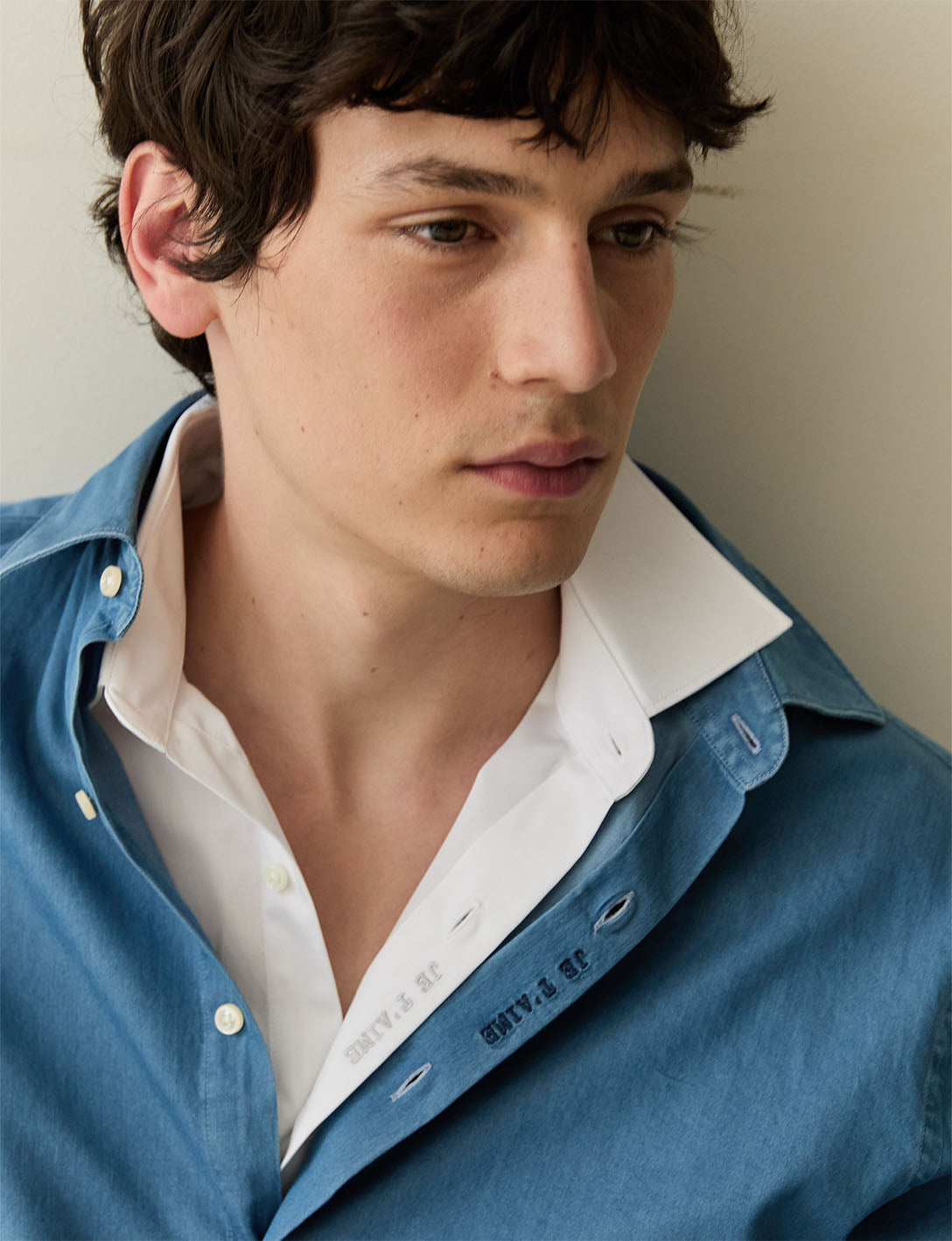 Chemise mixte  Je t'aime  en denim - View 2
