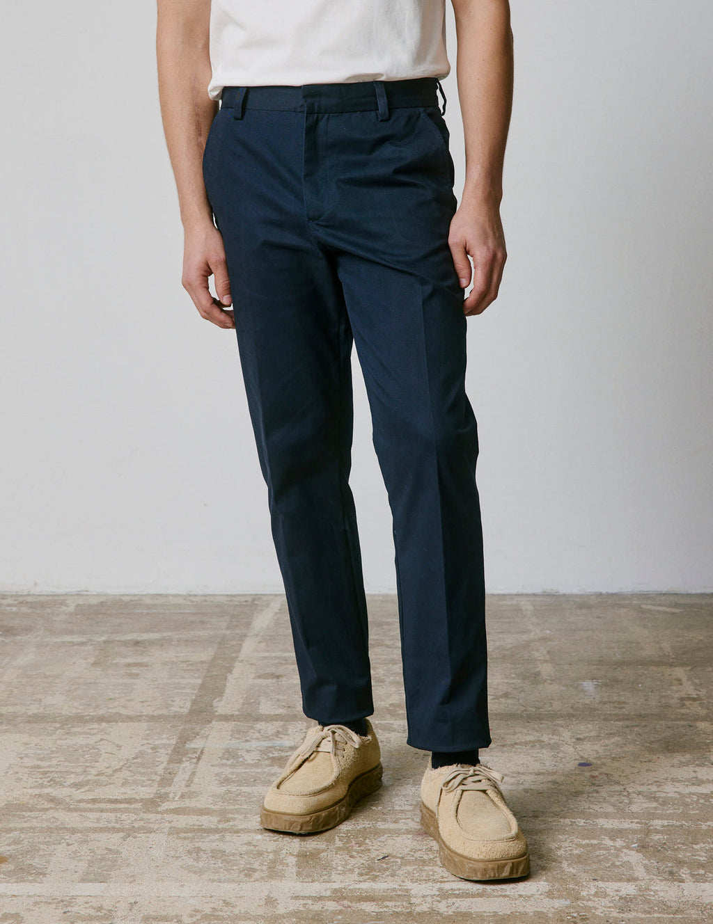 Chino Geofrey en twill de coton marine