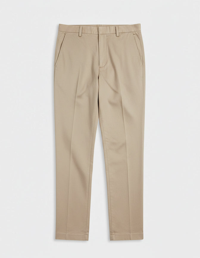 Chino Geofrey en twill de coton beige