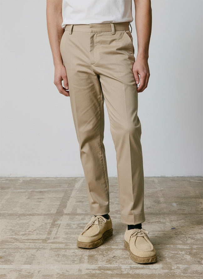 Chino Geofrey en twill de coton beige