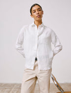 Chemise Charlotte en lin blanche
