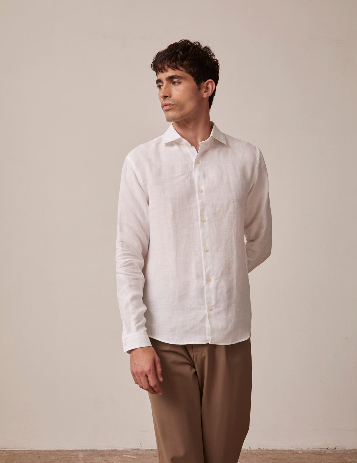 Chemise Aristote en lin blanc