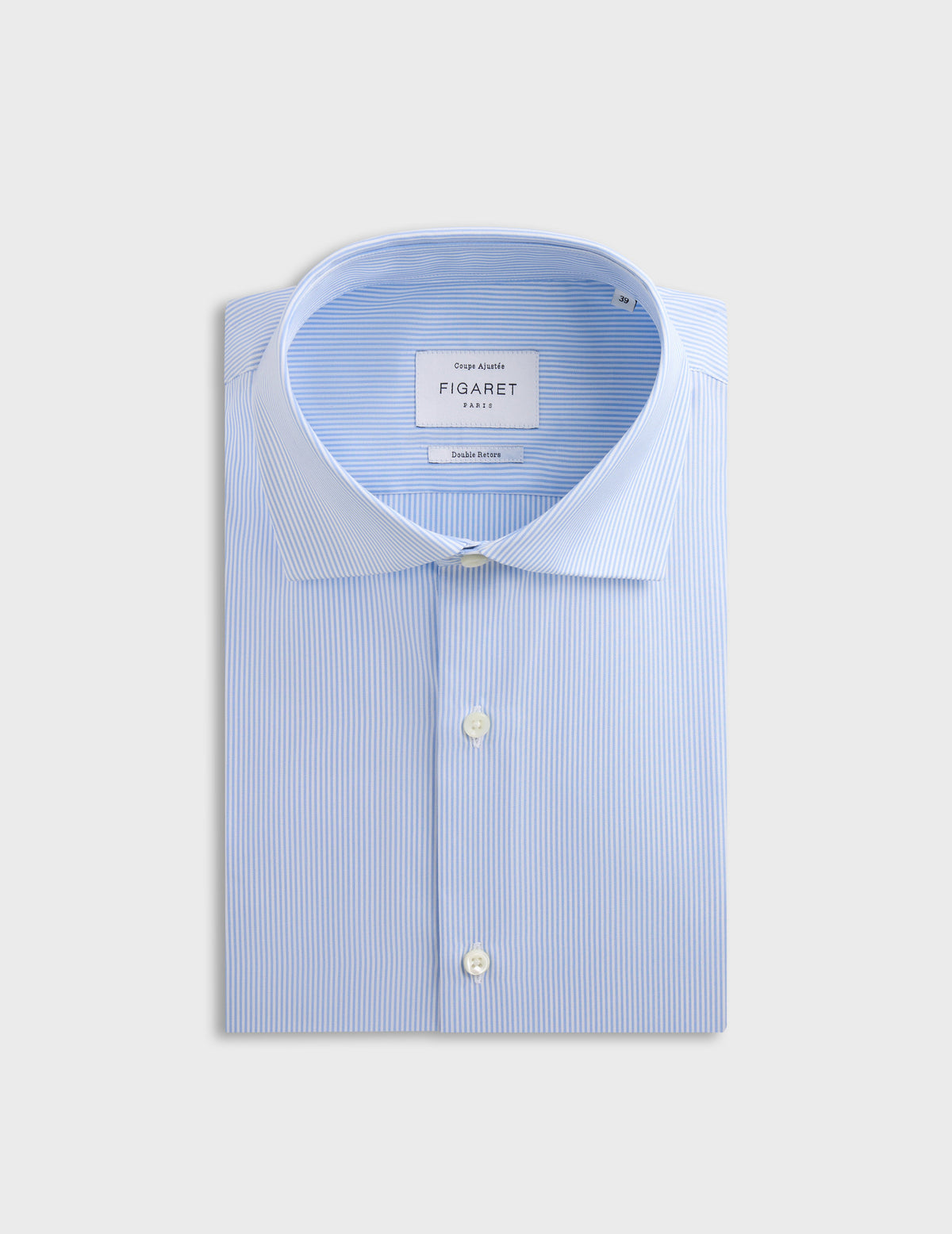 Chemise Ajustée rayée bleue