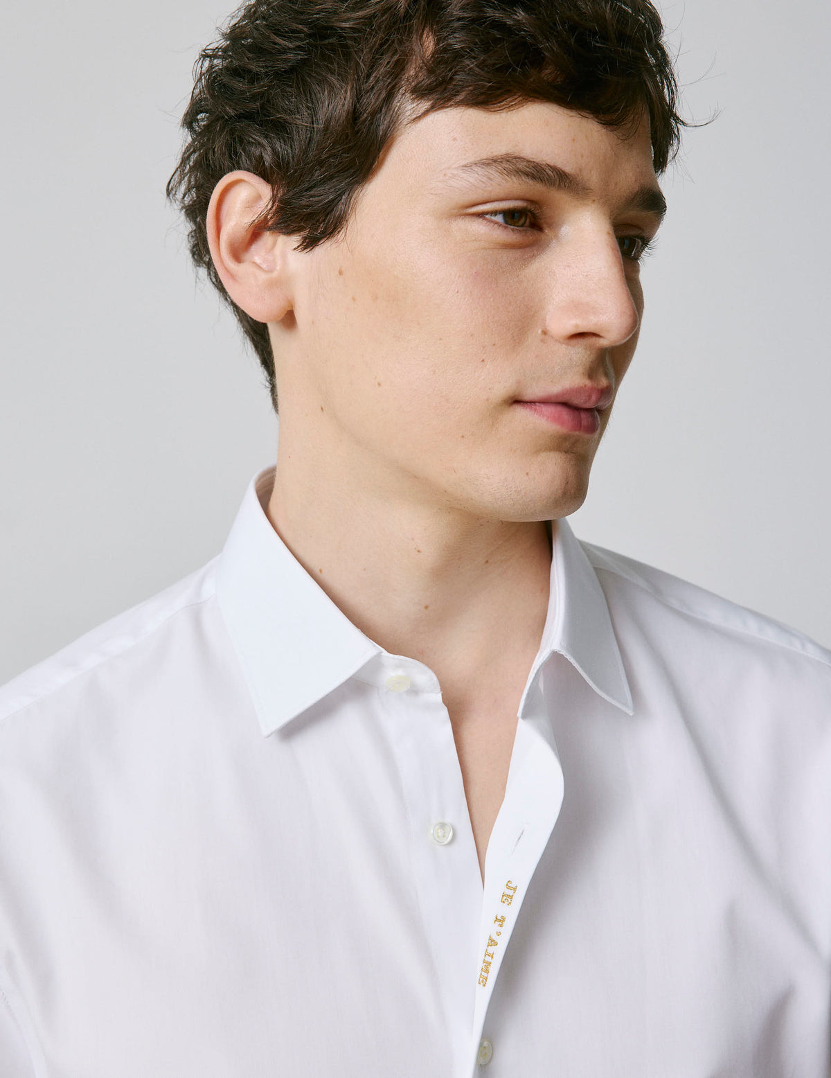 Chemise mixte  Je t'aime  blanche