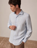 Chemise Aristote en lin bleu clair