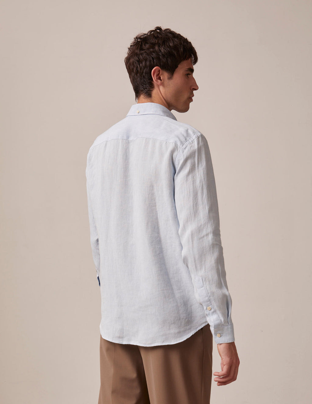 Chemise Aristote en lin bleu clair
