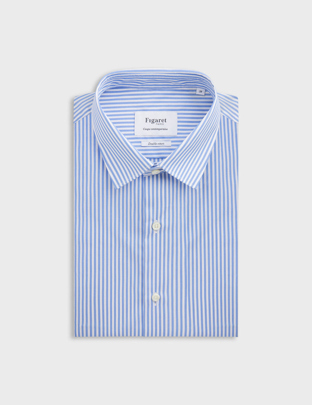 Chemise Semi-ajustée rayée bleue