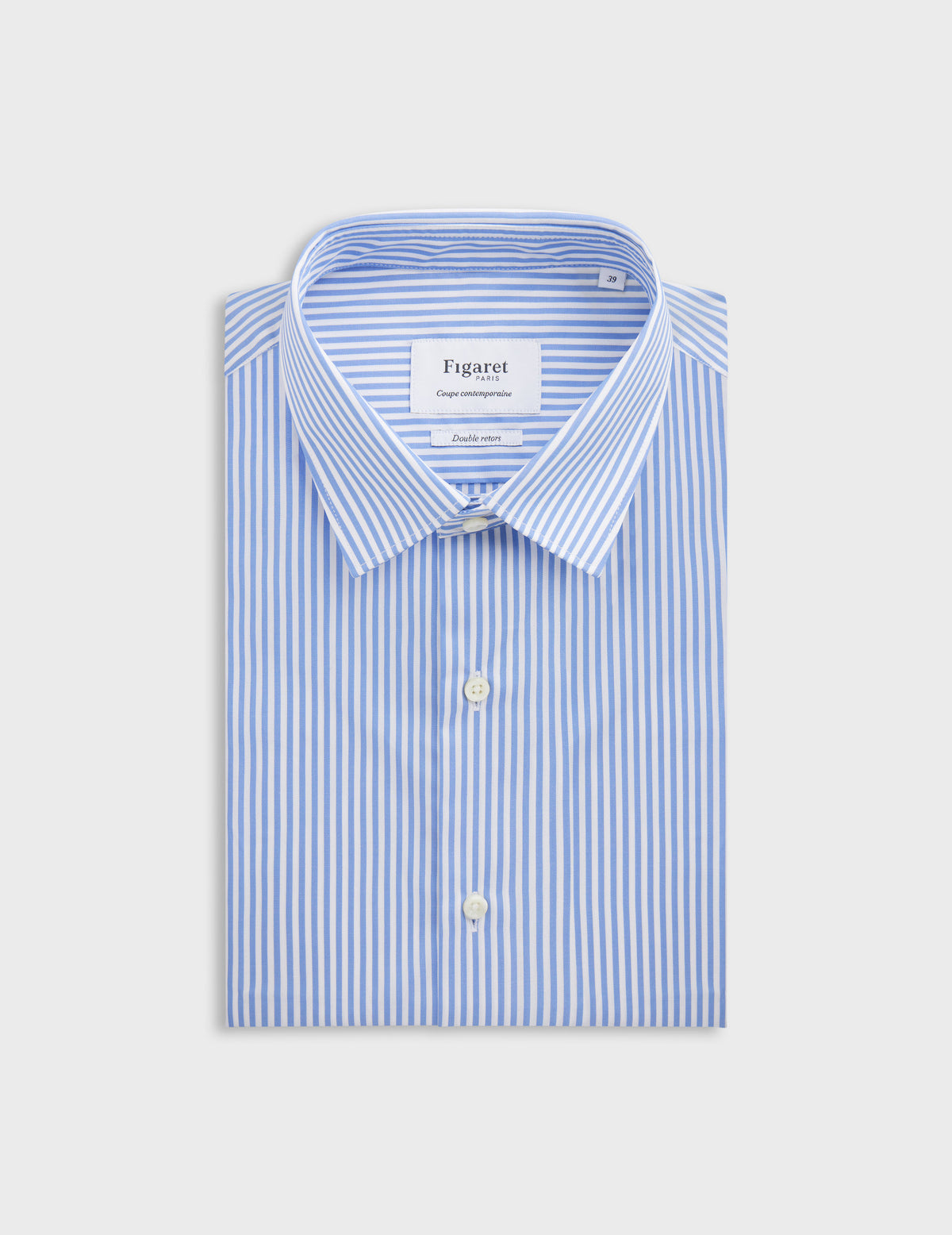 Chemise Semi-ajustée rayée bleue
