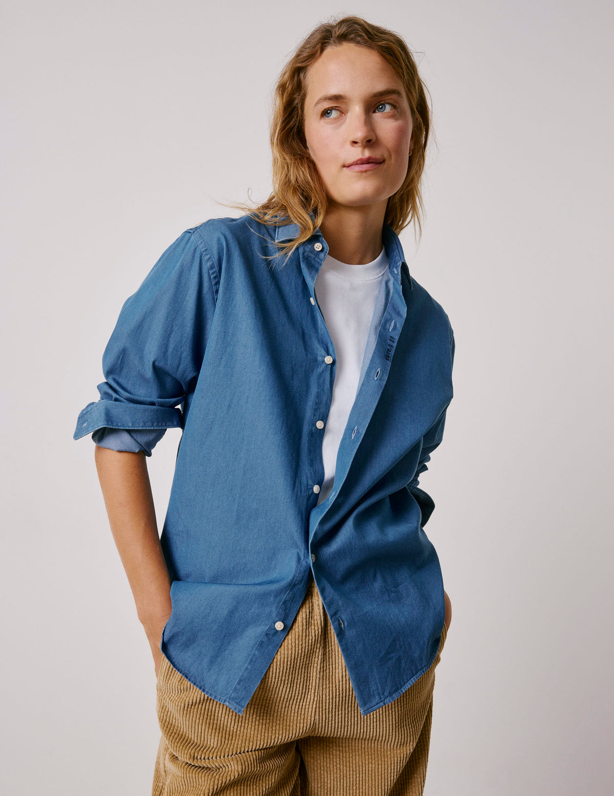 Chemise mixte  Je t'aime  en denim