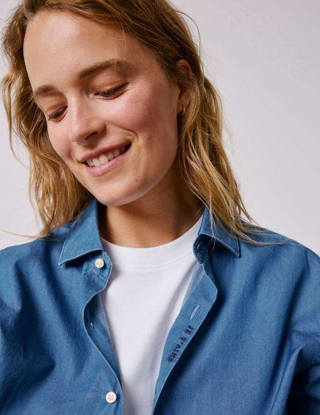 Chemise mixte  Je t'aime  en denim