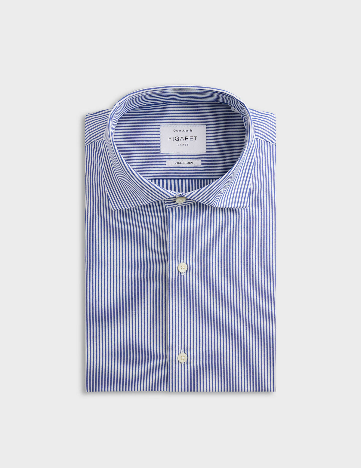 Chemise Ajustée rayée bleue