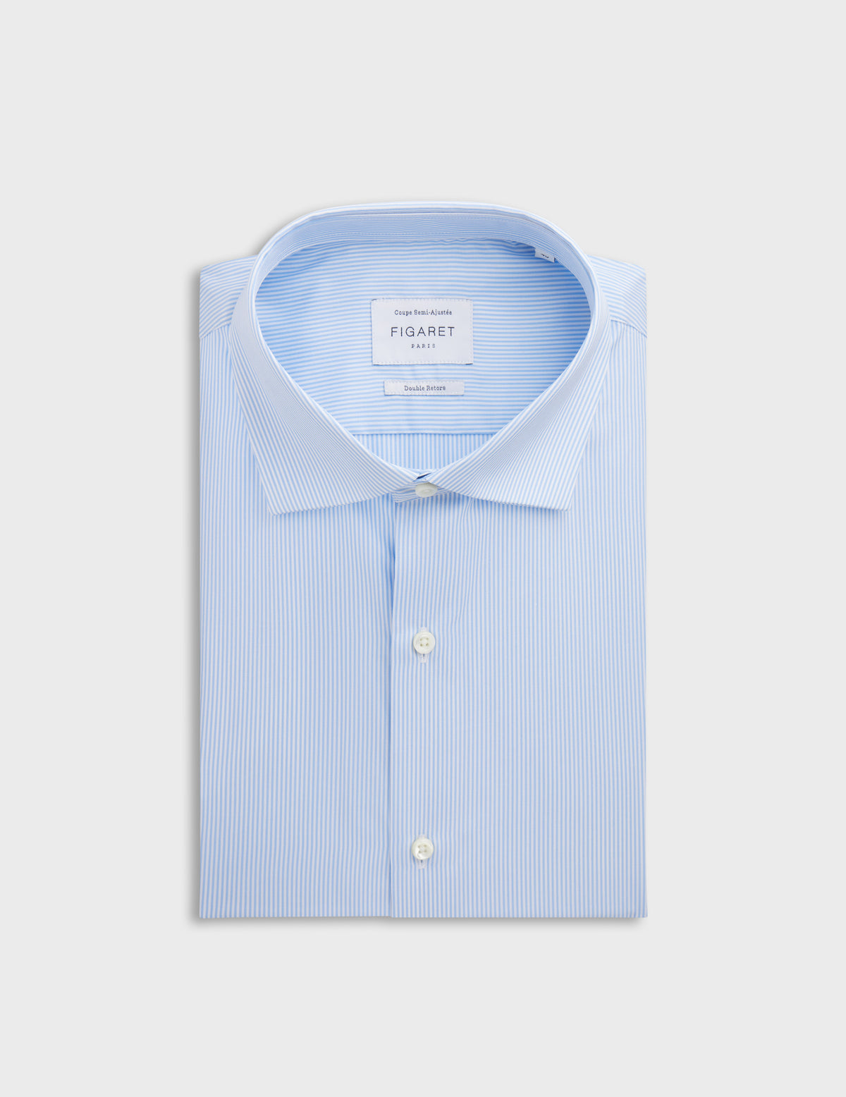 Chemise Semi-ajustée rayée bleue