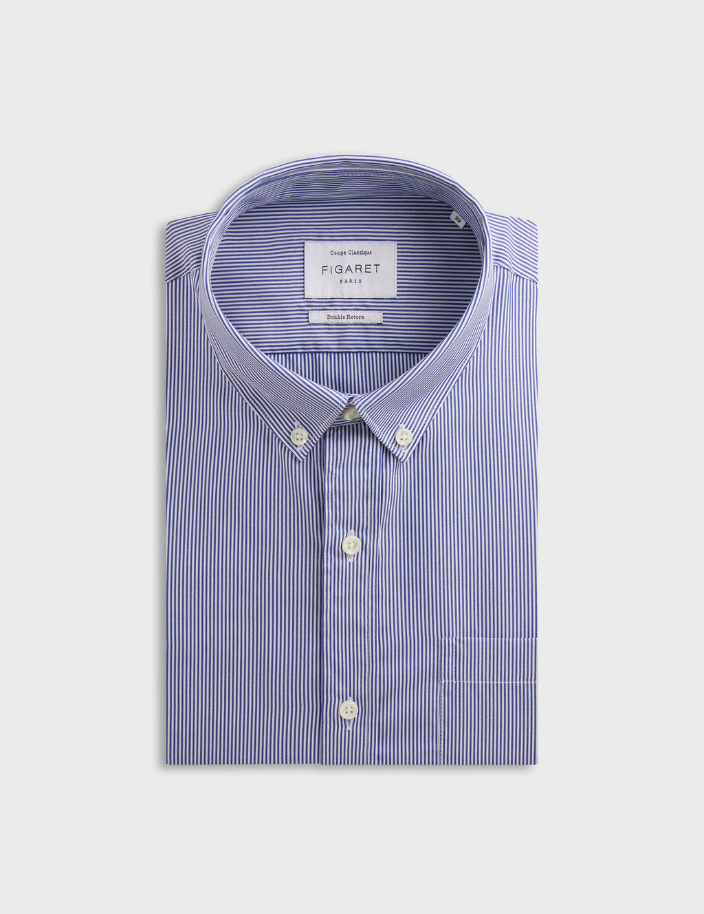 Chemise Classique rayée bleue