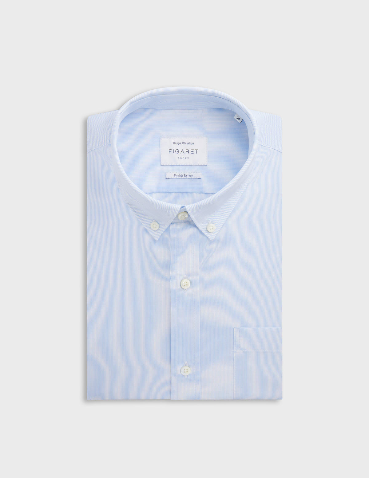 Chemise Classique rayée bleue