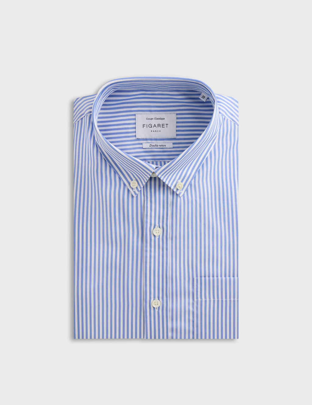 Chemise Classique rayée bleue