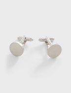 Boutons de manchette argent brossé