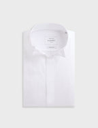 Chemise Ajustée à plastron gorge cachée blanche