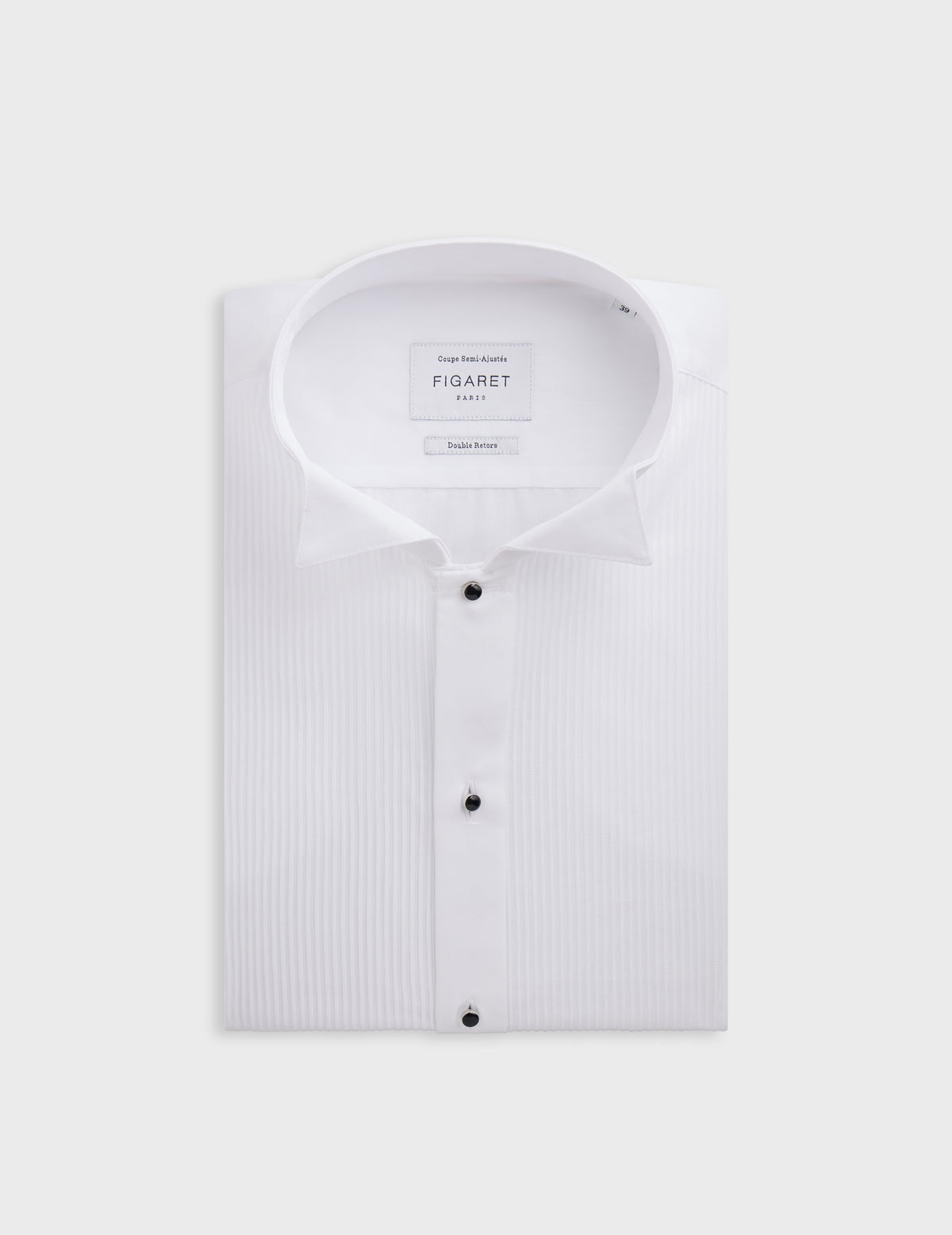 Chemise Semi-ajustée à plastron blanche