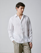 Chemise mixte  Je t'aime  en lin blanc