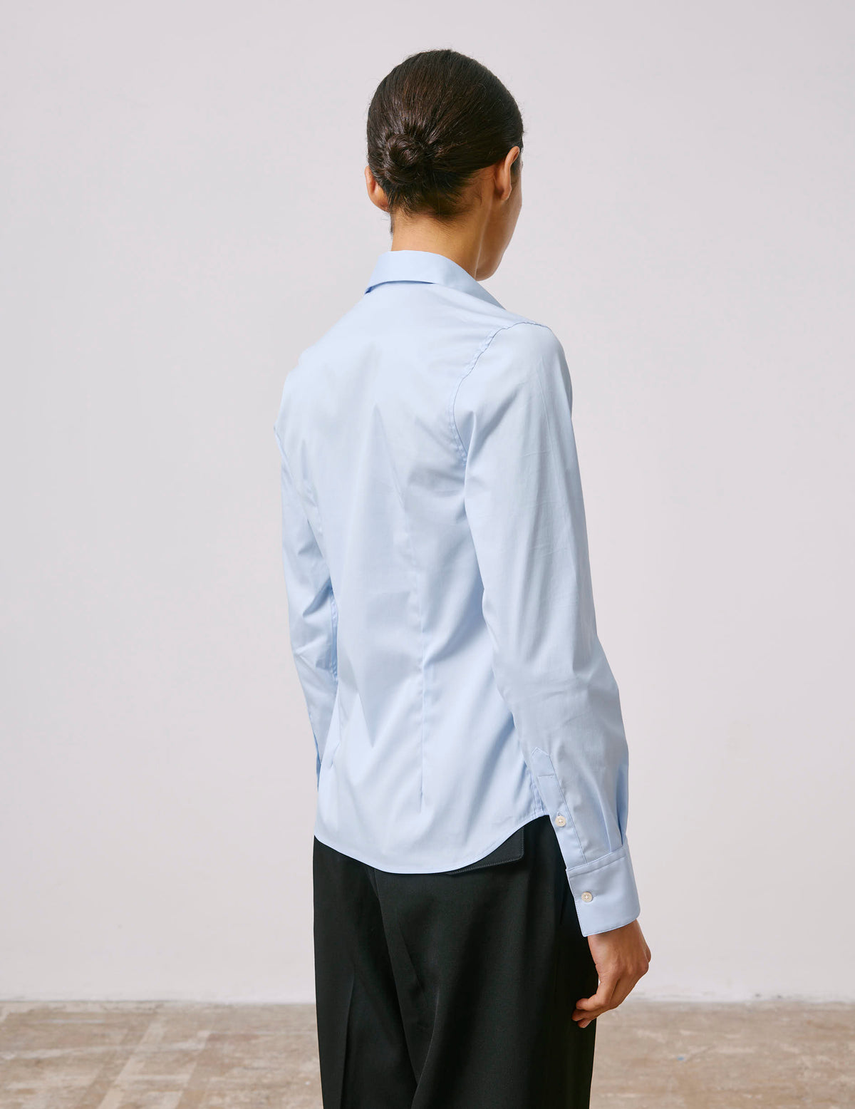 Chemise Anais stretch bleue