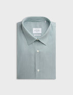 Chemise ajustée Voyage rayée verte