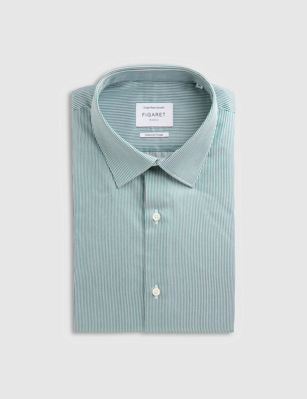 Chemise semi-ajustée Voyage verte