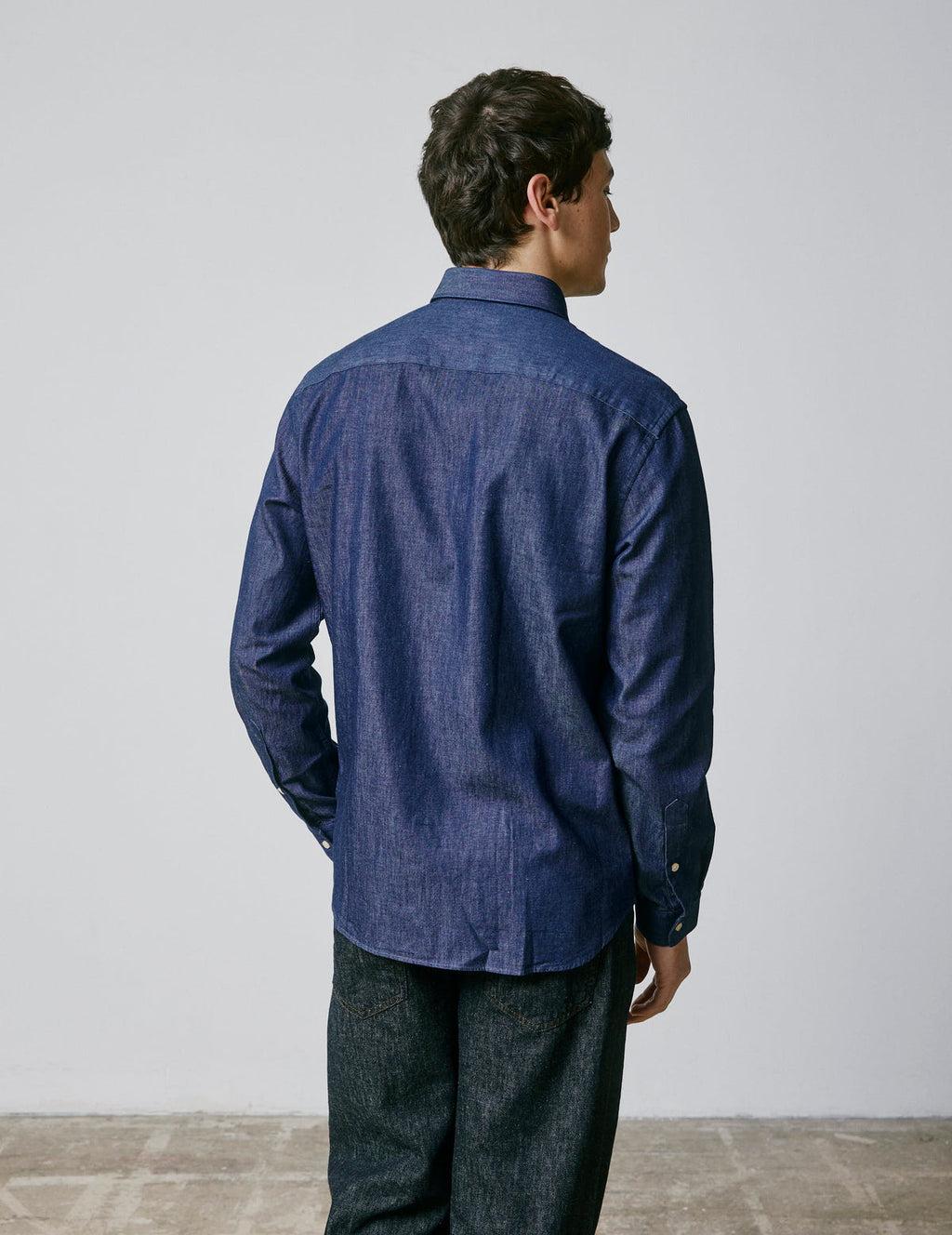 Chemise gabriel en denim bleu marine
