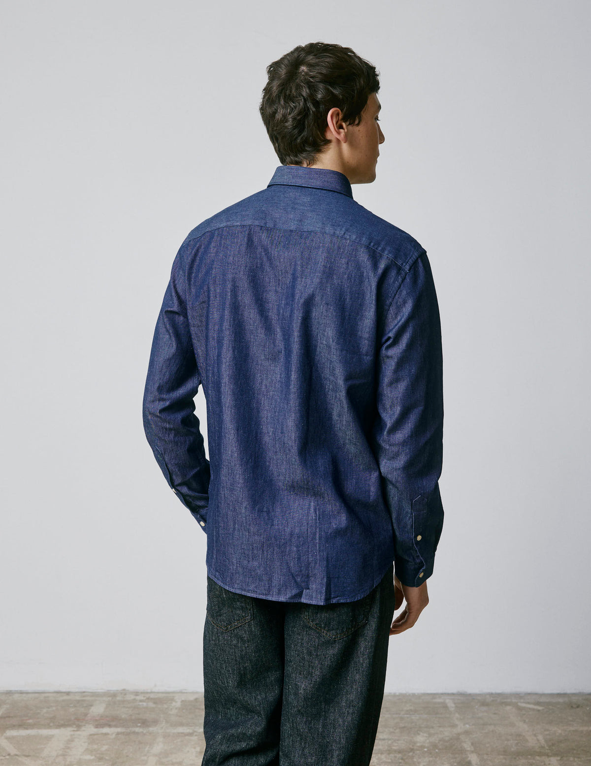 Chemise gabriel en denim bleu marine