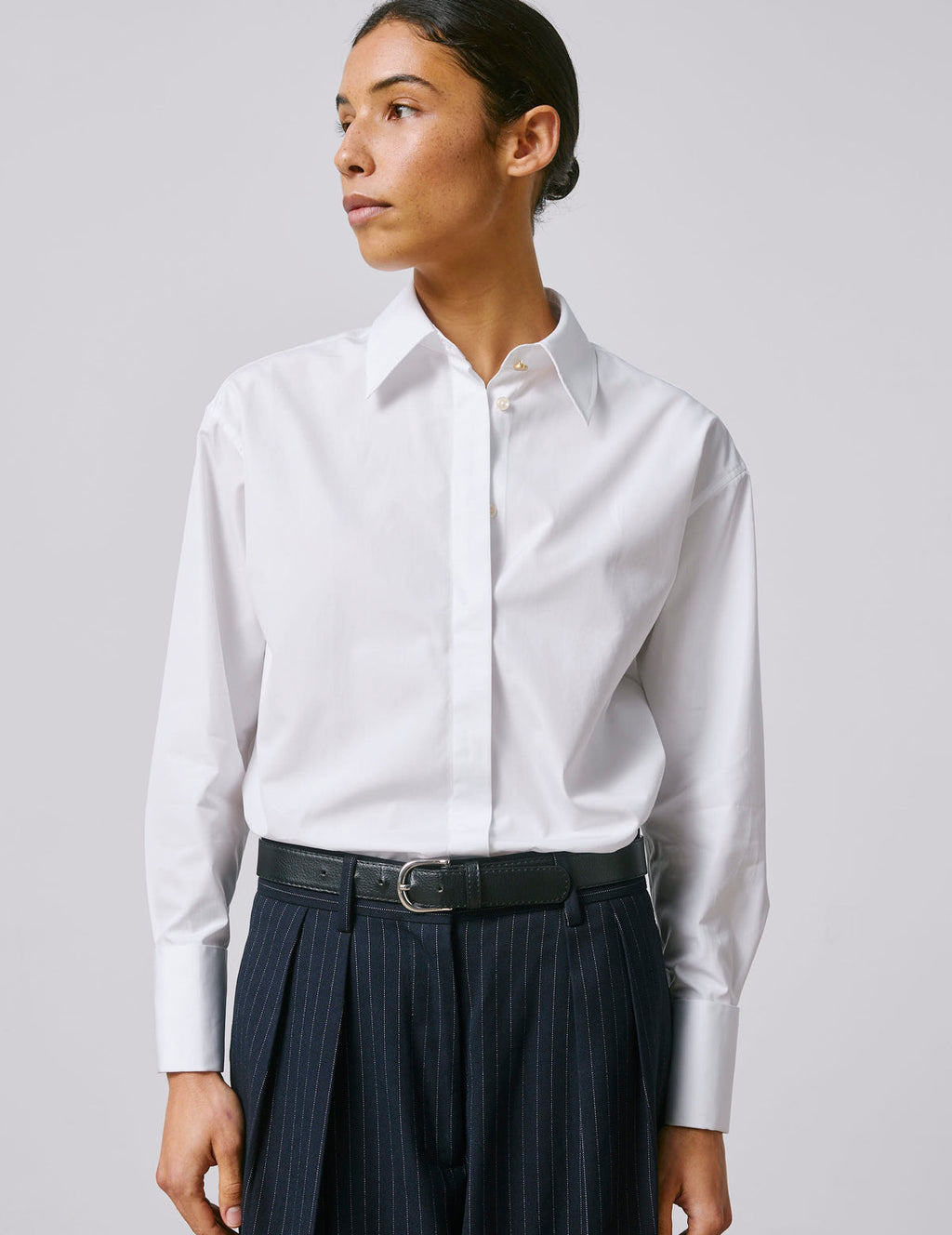 Chemise Hillie gorge cachée blanche