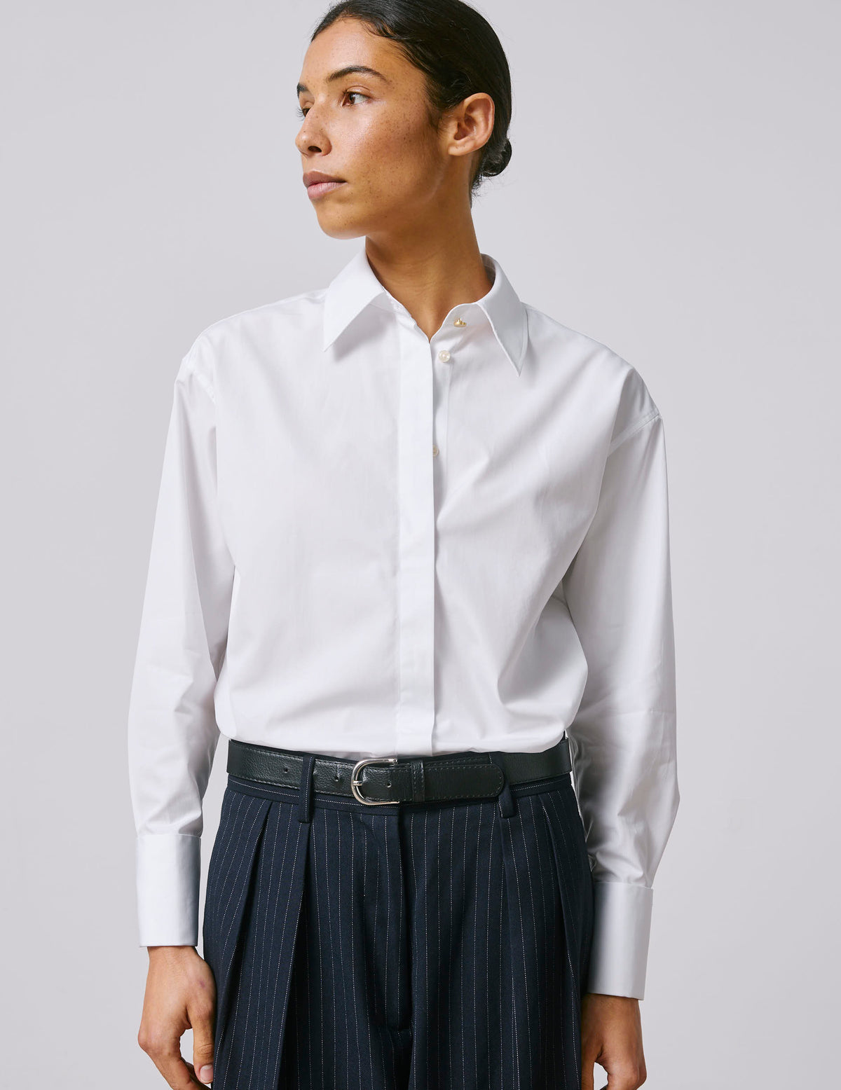 Chemise Hillie gorge cachée blanche