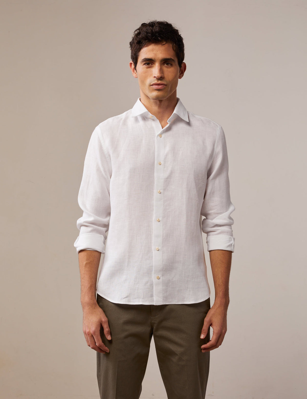 Chemise Auguste en lin blanche
