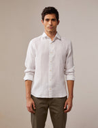 Chemise Auguste en lin blanche - View 2