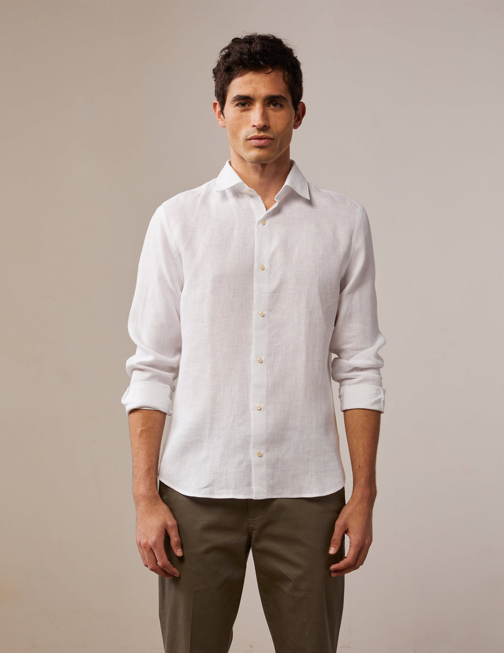 Chemise Auguste en lin blanche
