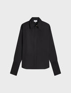 Chemise Irisa gorge cachée en soie noire