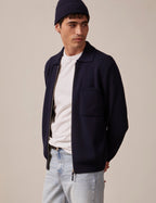 Cardigan Faust en laine mérinos marine