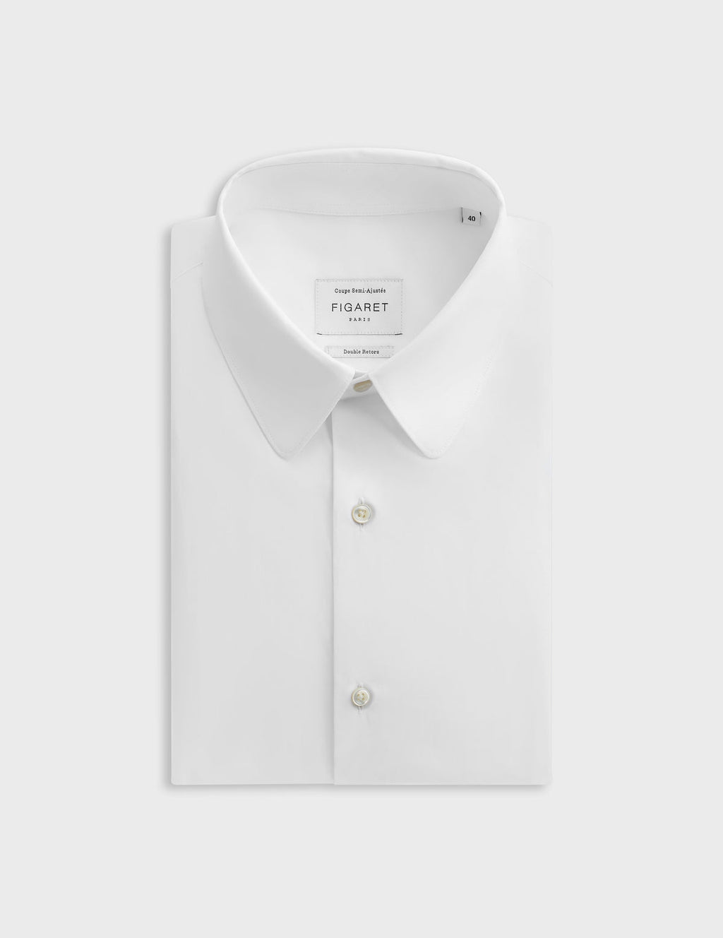 Chemise semi-ajustée blanche