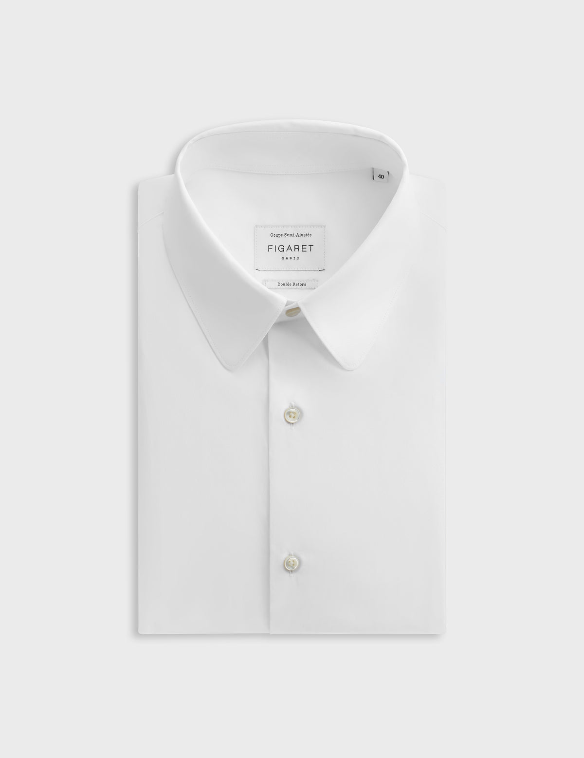Chemise semi-ajustée blanche