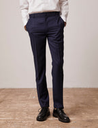 Pantalon de costume Greyson en toile de laine marine