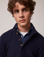 Pull Chris en cachemire et laine marine