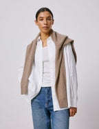 Chemise oversize Delina en lin blanc