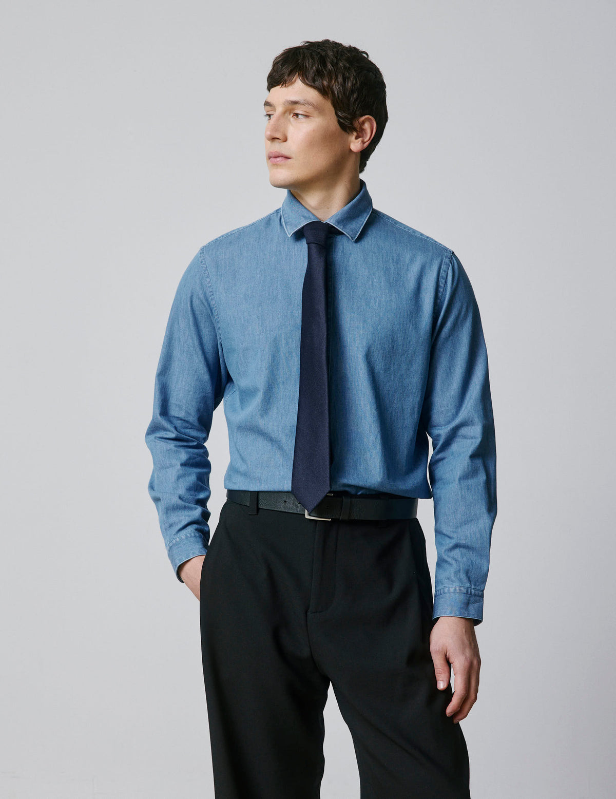 Chemise Auguste en denim bleu