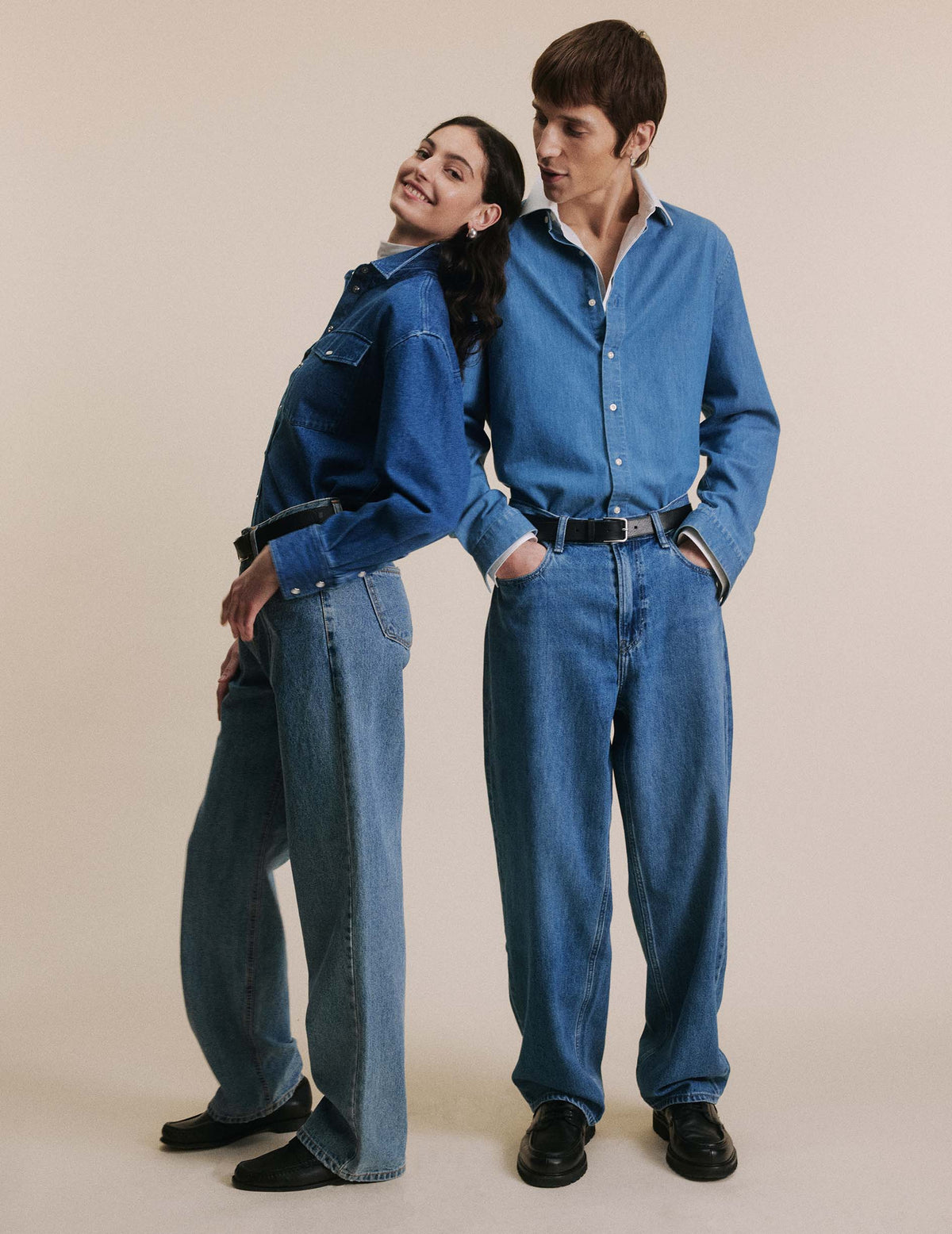Chemise Auguste en denim bleu