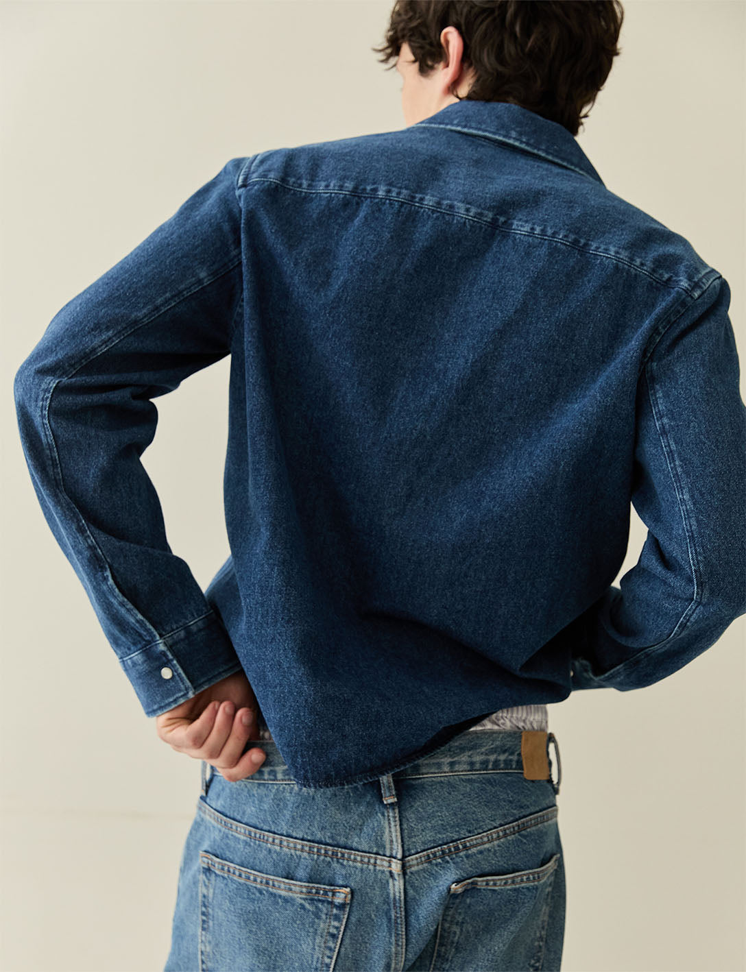 Chemise Auguste en denim bleu - View 2