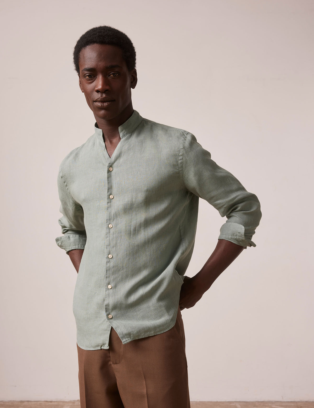 Chemise Carl en lin vert
