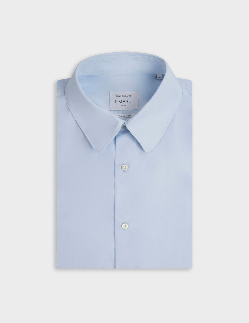 Chemise semi-ajustée bleue