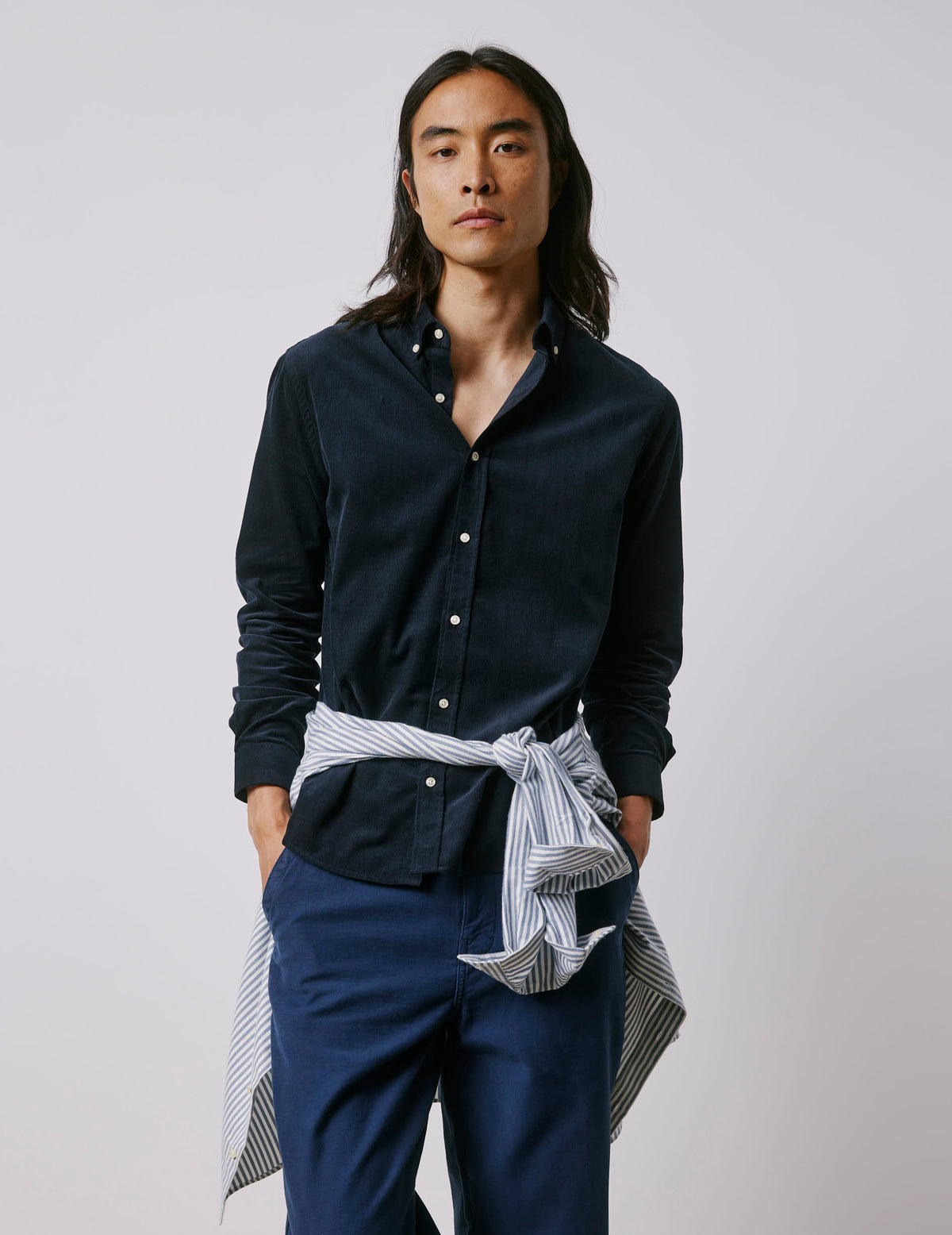 Chemise Gaspard bleu marine