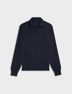 Pull Ilian en laine mérinos marine
