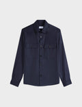 Surchemise Maxime en laine vierge marine